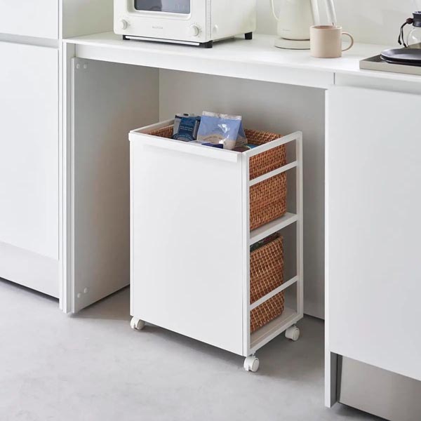 タワー　目隠しワゴン　ホワイト