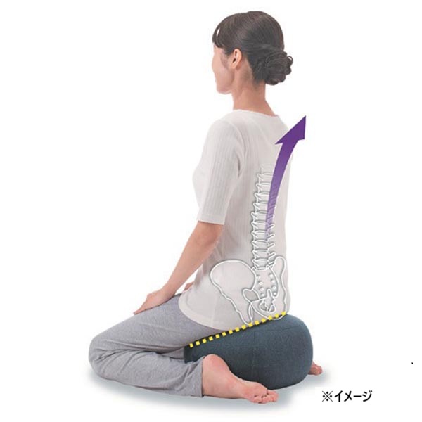 ストレッチもできるクッション　YOZA　ネイビー